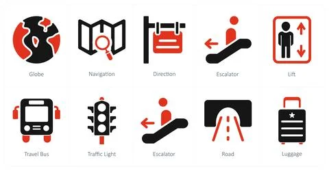 Globe, navigation, direction Stock Illustration