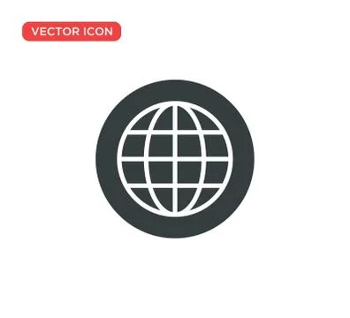 Globe Network Icon Vector Illustration Design Stock Illustration