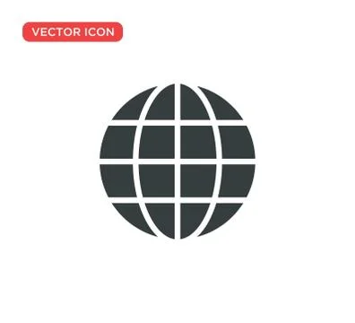 Globe Network Icon Vector Illustration Design Stock Illustration
