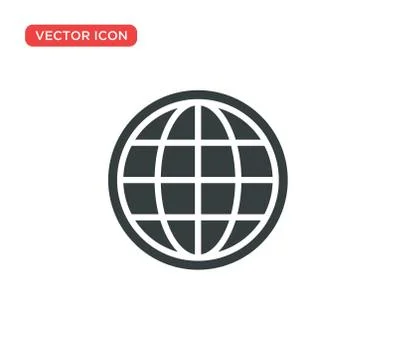Globe Network Icon Vector Illustration Design Illustrazione stock