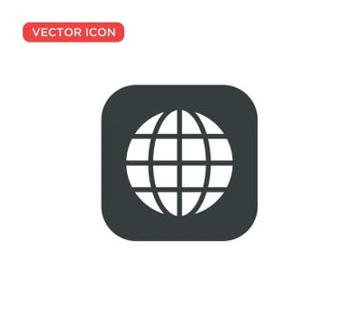 Globe Network Icon Vector Illustration Design Stock Illustration