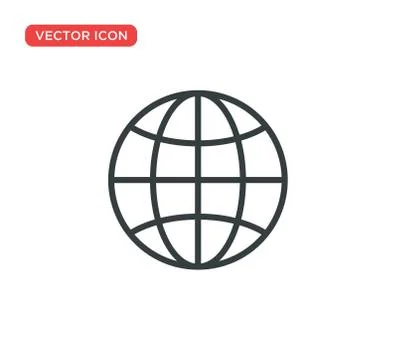 Globe Network Icon Vector Illustration Design Illustrazione stock