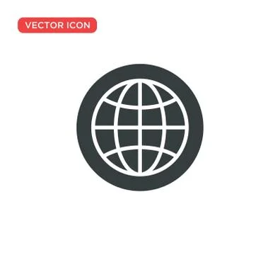Globe Network Icon Vector Illustration Design Stock Illustration