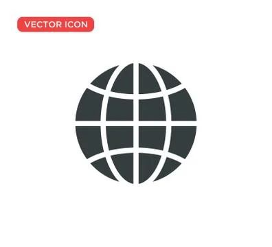 Globe Network Icon Vector Illustration Design Illustrazione stock