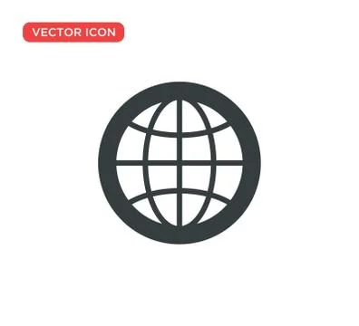 Globe Network Icon Vector Illustration Design Stock Illustration