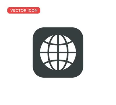 Globe Network Icon Vector Illustration Design Stock Illustration