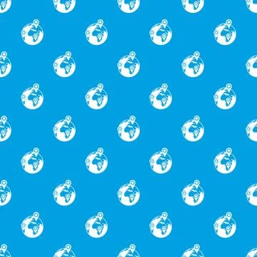Globe of network pattern seamless blue イラスト素材