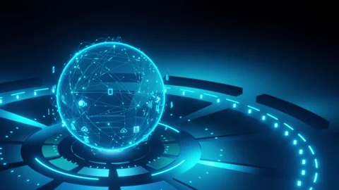 Globe network technology background Stock Footage 246594973
