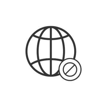 Globe no internet vector design template illustration Stock Illustration