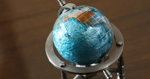 Globe on a office table Stock Footage 90464051