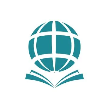 Globe with open book knowledge ideas concept vector illustration isolated on Stock Illustration