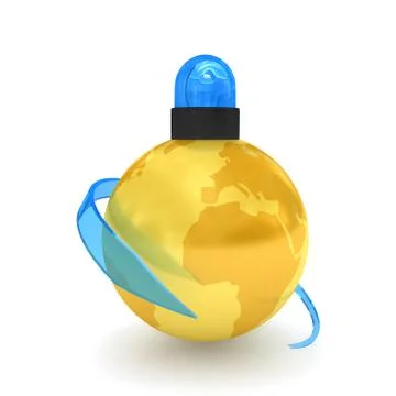 Globe over white background Stock Illustration