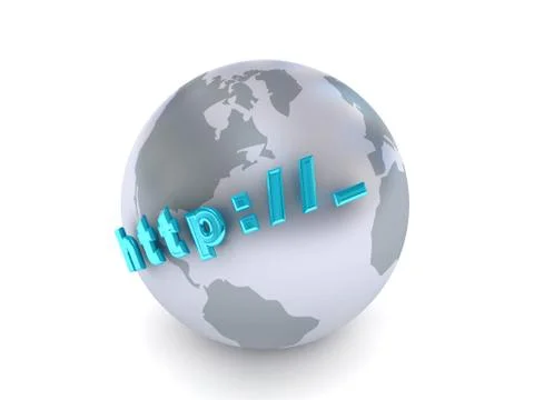 Globe over white background Stock Illustration