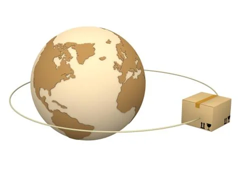 Globe parcel イラスト素材