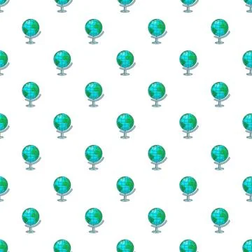 Globe pattern, cartoon style Stock Illustration