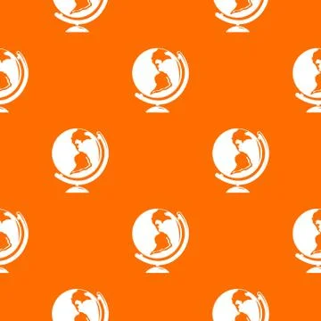 Globe pattern orange Illustrazione stock