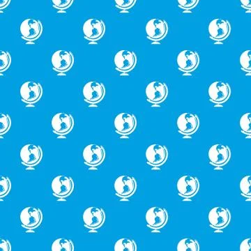Globe pattern seamless blue Illustrazione stock