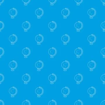 Globe pattern seamless blue Illustrazione stock