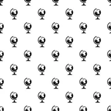 Globe pattern, simple style Illustrazione stock