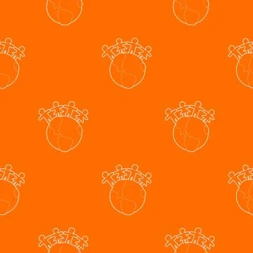 Globe pattern vector orange Illustrazione stock