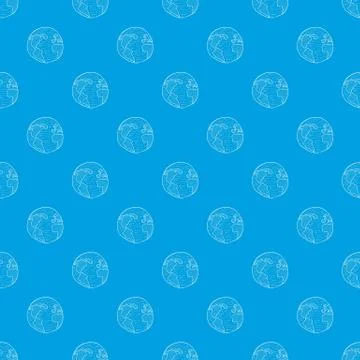 Globe pattern vector seamless blue Illustrazione stock