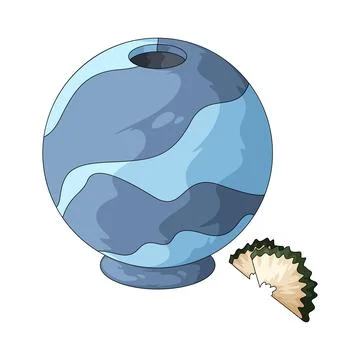 Globe pencil sharpener illustration Stock Illustration