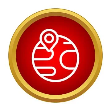 Globe pin marker global location navigation icon Illustrazione stock