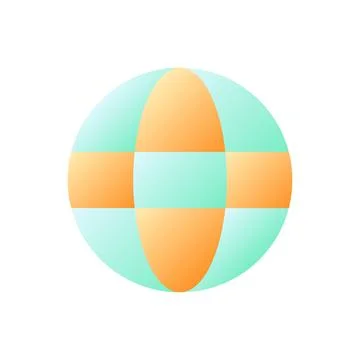 Globe pixel perfect flat gradient color ui icon Illustrazione stock