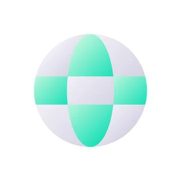 Globe pixel perfect flat gradient two-color ui icon 스톡 일러스트