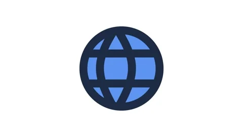 Globe planet earth icon, looping animation, isolated on White background, t.. Stock Footage 284212312