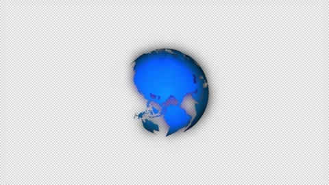 Globe planet earth rotating on white background, world globe Stock Footage 279789400