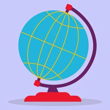 The globe of the planet Earth on a stand. Stock Illustration
