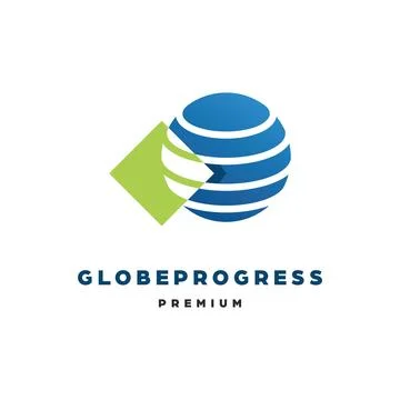 Globe Progress Logo Illustrazione stock