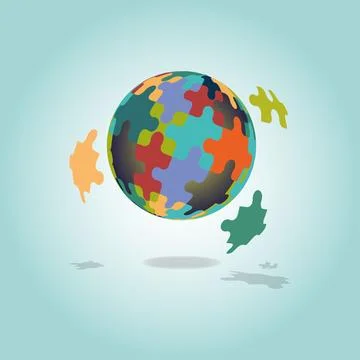 Globe puzzle design vector illustration Stock Illustration