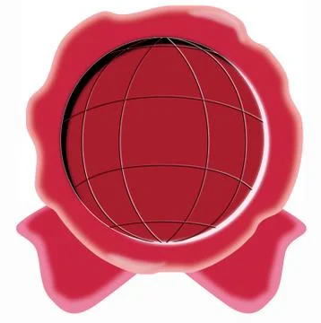 Globe red Stock-Illustration
