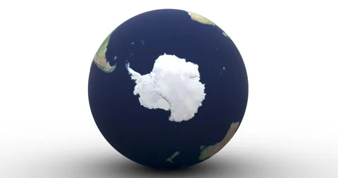 Globe rolls toward camera and highlights Antarctica Stock Footage 160574685