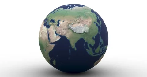 Globe rolls toward camera and highlights India  Stock Footage 160688157
