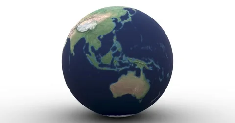 Globe rolls toward camera and highlights Indonesia  Stock Footage 160701082