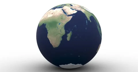 Globe rolls toward camera and highlights Madagascar Stock Footage 160769972