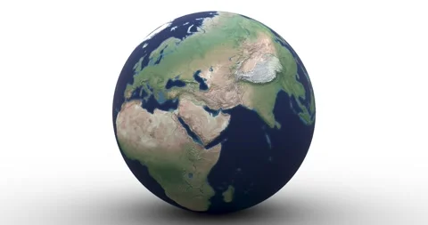 Globe rolls toward camera and highlights the Persian Gulf  Stock Footage 160775242