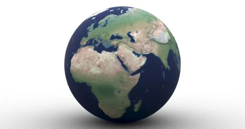 Globe rolls toward camera and highlights the Red Sea  Stock Footage 160783434