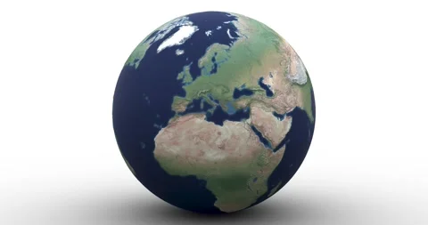 Globe rolls toward camera and highlights the Mediterranean Sea  Stock Footage 160839830