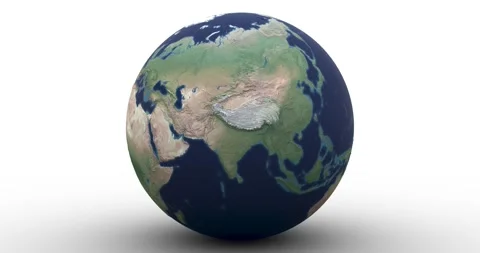 Globe rolls toward camera and highlights the Himalayas  Stock Footage 160881085