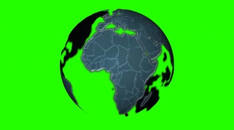 Globe rotate green screen - seamless looping - 4k Video stock 44789283