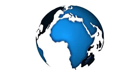 Globe rotate on white background - seamless looping - 4k 스톡 동영상 44789256