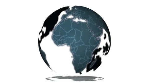 Globe rotate on white background - seamless looping - 4k Stock Footage 44789280