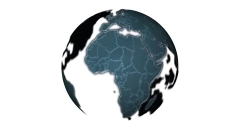 Globe rotate on white background - seamless looping - 4k 스톡 동영상 44790790