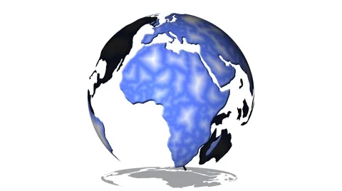 Globe rotate on white background - seamless looping - 4k Video stock 44790793