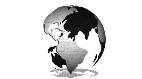 Globe rotate on white background - seamless looping - 4k 스톡 동영상 44792024