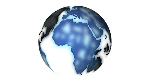 Globe rotate on white background - seamless looping 4k 스톡 동영상 44792147